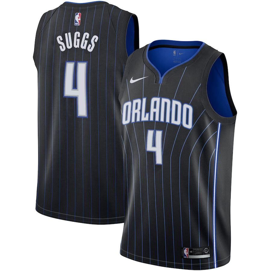 Men Orlando Magic #4 Jalen Suggs Nike Black Draft First Round Pick Swingman NBA Jersey